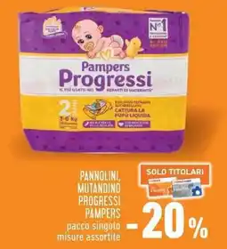 Conad City Pannolini, mutandino progressi pampers offerta