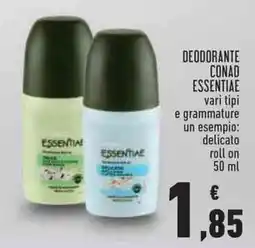 Conad City Deodorante roll on Essentiae delicato offerta