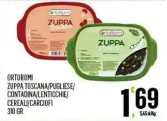 Ortoromi zuppa toscana/pugliese/contadina/lenticchie/cereali/carciofi