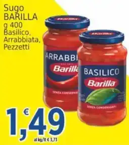 Market Ingross Sugo Barilla Basilico, Arrabbiata, Pezzetti offerta