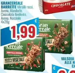 Paladini Otello Supermercato Gran Cereale Barrette Mirtilli rossi, Avena, Mandorle, Cioccolato fondente, Avena, Nocciole offerta