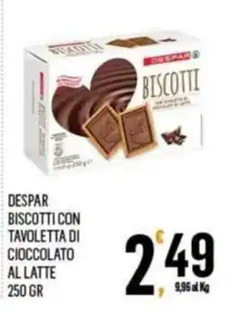 Vibian Despar biscotti con tavolletta di cioccolato al latte offerta