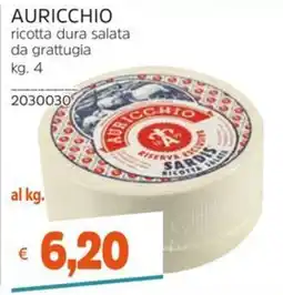 Stop&Shop Auricchio ricotta dura salata da grattugia offerta