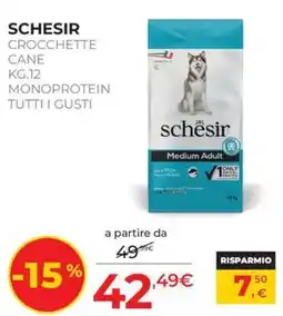 Arcaplanet Schesir crocchette cane offerta