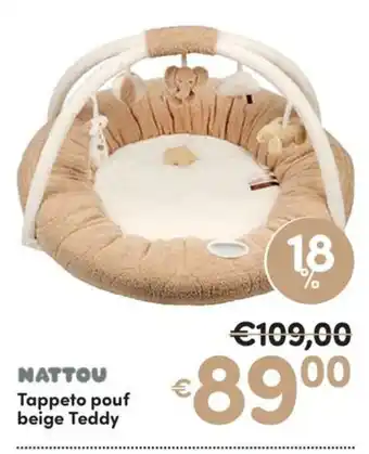 Nattou Tappeto pouf beige Teddy