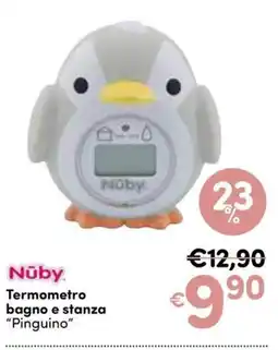 B di Bimbi Nūby Termometro bagno e stanza "Pinguino" offerta