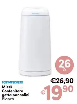 B di Bimbi MissK Contenitore getta pannolini Bianco offerta