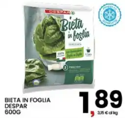 Interspar Bieta in foglia Despar offerta