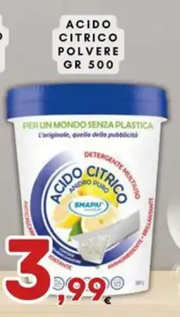 Ferdico Acido citrico puro Shapu offerta