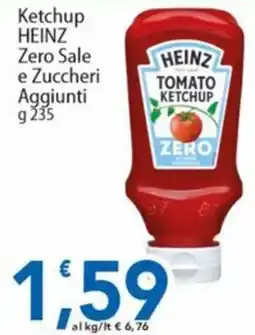 Sidis Ketchup Heinz Zero Sale e Zuccheri Aggiunti offerta