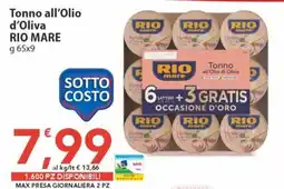 Sidis Tonno all'Olio d'Oliva RIO MARE offerta