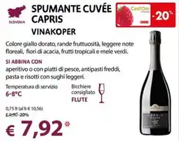 Cadoro Spumante Cuvée Capris offerta