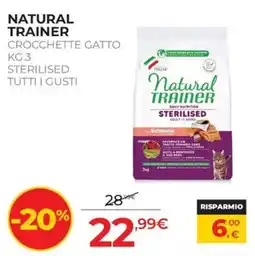Arcaplanet Natural Trainer crocchette gatto sterilised offerta