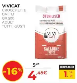 Arcaplanet Vivicat crocchette gatto sterilised offerta