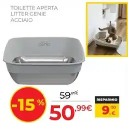 Arcaplanet Toilette aperta litter genie acciaio offerta