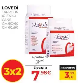 Arcaplanet Tappetini igienici cane Lovedì offerta