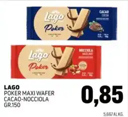 Emporio Amato Lago Poker Maxi Wafer Cacao-Nocciola offerta