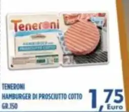 Orizzonte Supermercati Teneroni hamburger di prosciutto cotto offerta