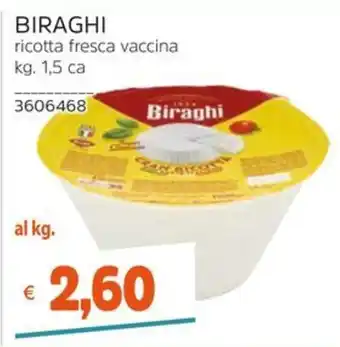 Ricotta fresca vaccina Biraghi