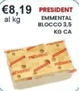 Caramico President emmental blocco offerta