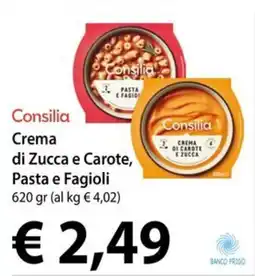 Cadoro Consilia Crema di Zucca e Carote, Pasta e Fagioli offerta