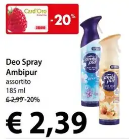 Cadoro Deo Spray Ambipur assortito offerta