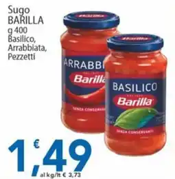 Sidis Sugo Barilla Basilico, Arrabbiata, Pezzetti offerta