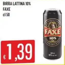 Sisa Birra lattina Faxe offerta