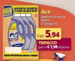 Prodet Ace Detersivo lavatrice liquido offerta