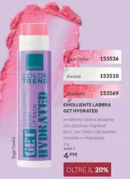 Avon Avon emolliente labbra get hydrated offerta