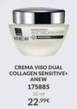 Avon Crema viso dual collagen sensitive+ Anew offerta