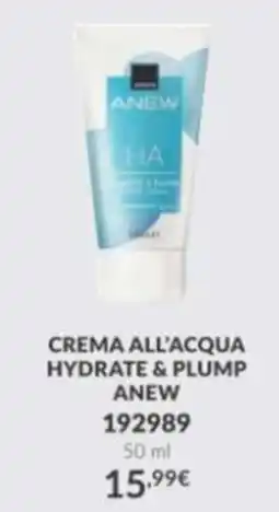 Avon Crema all'acqua hydrate & plump anew offerta