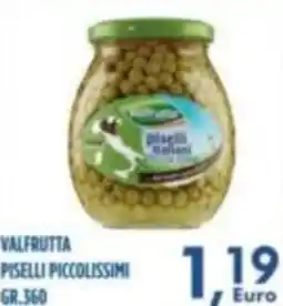 Orizzonte Supermercati Valfrutta piselli piccolissimi offerta