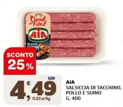 Il Punto Sigma AIA Salsiccia di tacchino, pollo e suino offerta