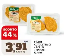 Il Punto Sigma Fileni cotoletta di pollo spinaci offerta