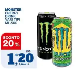 Il Punto Sigma Monster energy drink offerta