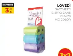 Arcaplanet Sacchetti igienici cane Lovedì offerta