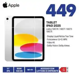 FreeShop Apple TABLET IPAD 2025 offerta