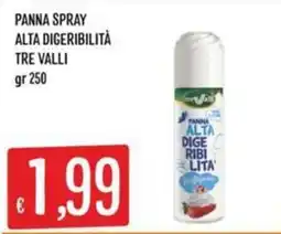 Sisa Panna spray alta digeribilità tre valli offerta