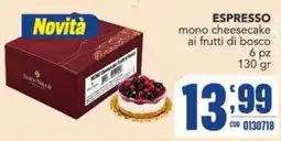 Gruppo di Palo Dolce Napoli Espresso mono cheesecake ai frutti di bosco offerta
