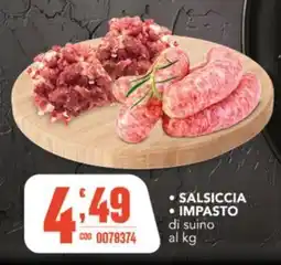 Gruppo di Palo Salsiccia impasto di suino offerta