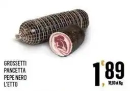 Vibian Grossetti pancetta pepe nero offerta