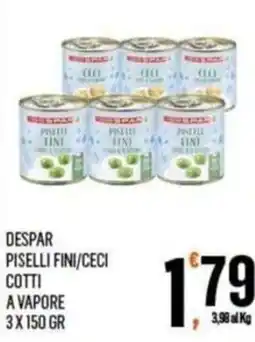 Vibian Despar piselli fini/ceci cotti a vapore offerta