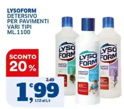 Il Punto Sigma Lysoform detersivo per pavimenti offerta