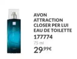 Avon Avon attraction closer per lui eau de toilette offerta