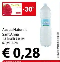 Cadoro Acqua Naturale Sant'Anna offerta