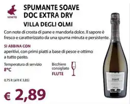 Cadoro Spumante Soave Doc Extra Dry Villa Degli Olmi offerta