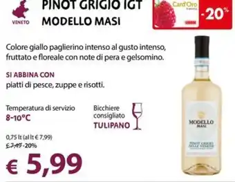 Cadoro Pinot Grigio IGT Modello Masi offerta