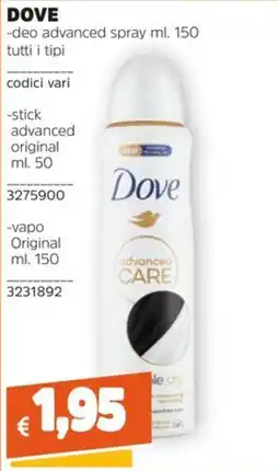 Stop&Shop Dove deo advanced spray offerta