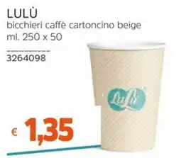 Stop&Shop Bicchieri caffè cartoncino beige LULÙ offerta